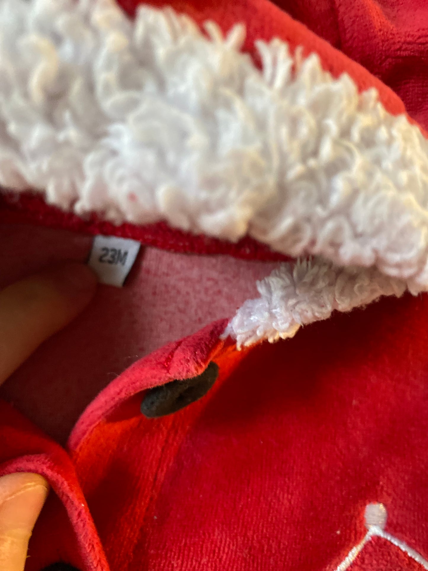 Robe bébé Mère Noël rouge – 23 mois – sans marque