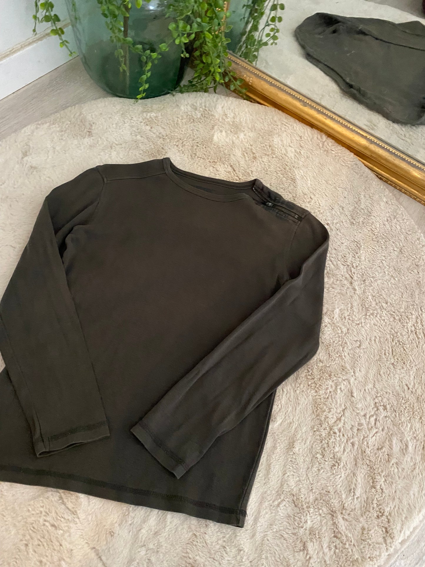 T-shirt kaki manches longues – 10/12 ans