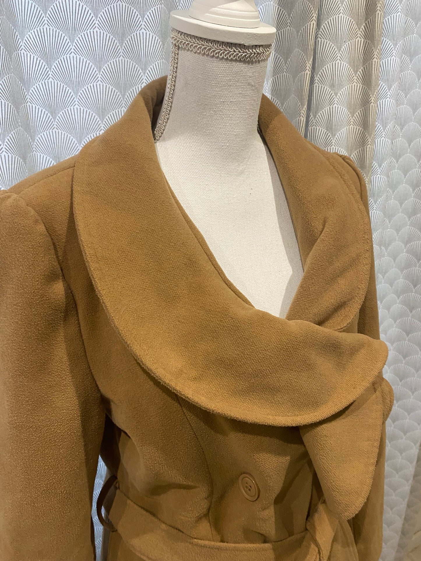 🤎 Trench beige col original – 3 Suisses – 42