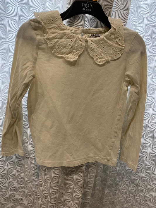 Haut beige simple col claudine dentelle – 5 ans – Kiabi