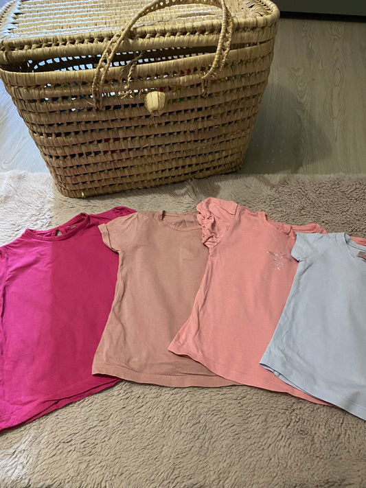 Lot de 4 t-shirts manches courtes bébé