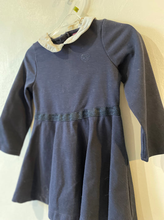 robe marine à col claudine pailleté – 3 ans – sergent major
