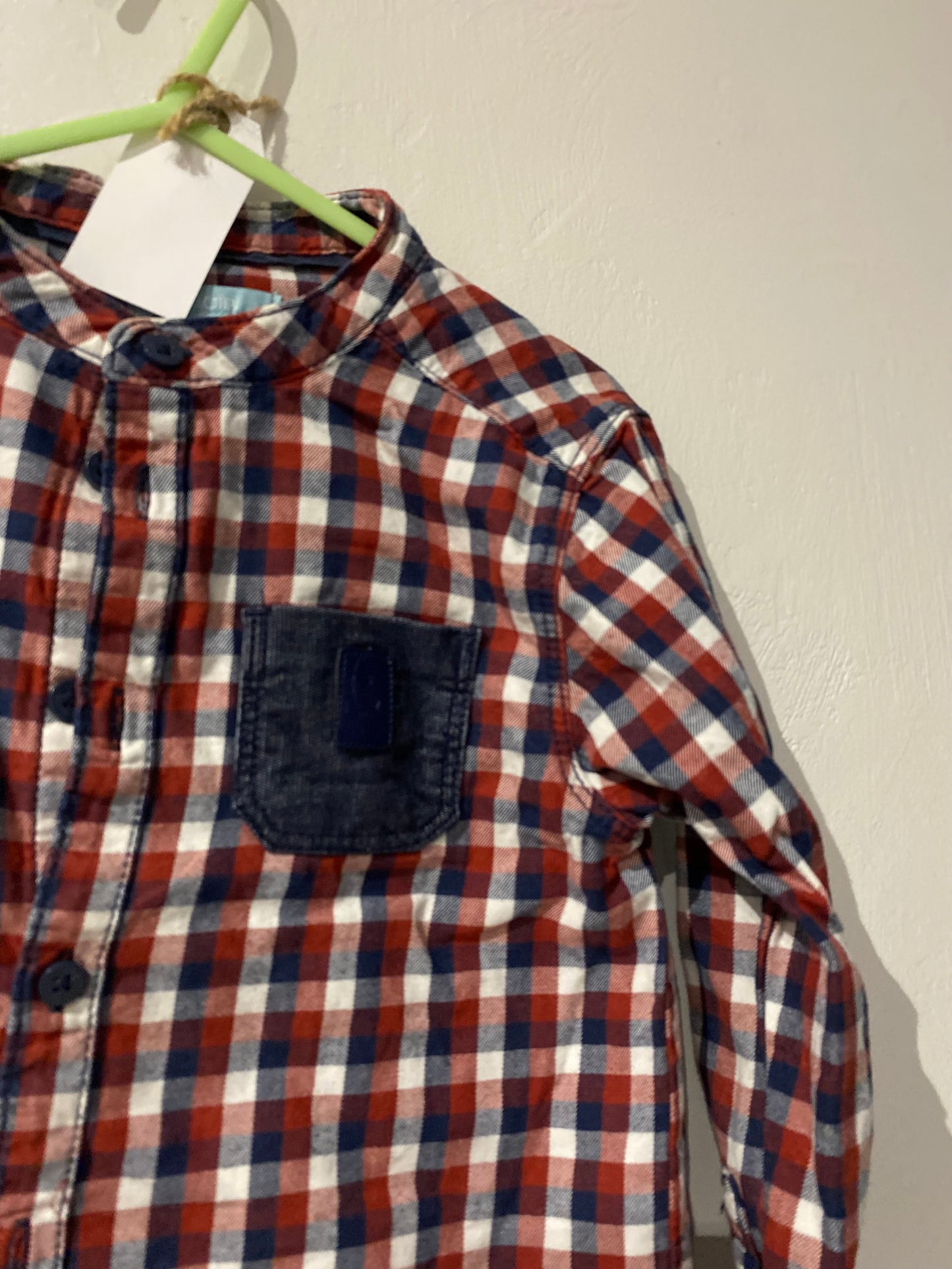chemise à carreaux – okaïdi – 3 ans
