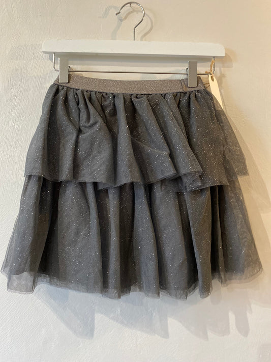 jupe tulle grise pailletée – 6/8 ans – h&m