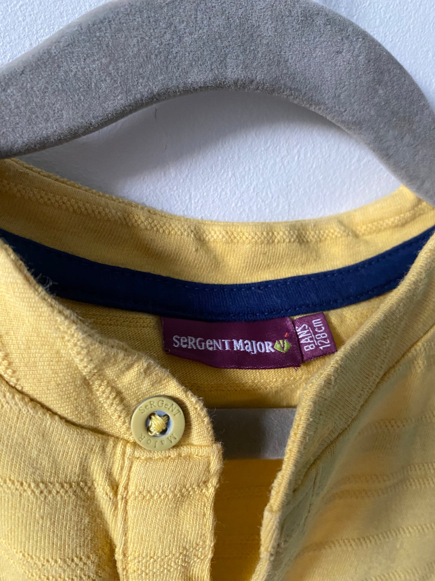 T-shirt manches longues / Polo léger jaune - Sergent Major - 8 ans