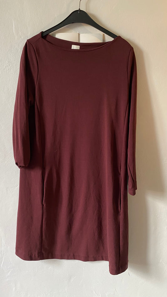Robe bordeaux manches longues – M – H&M