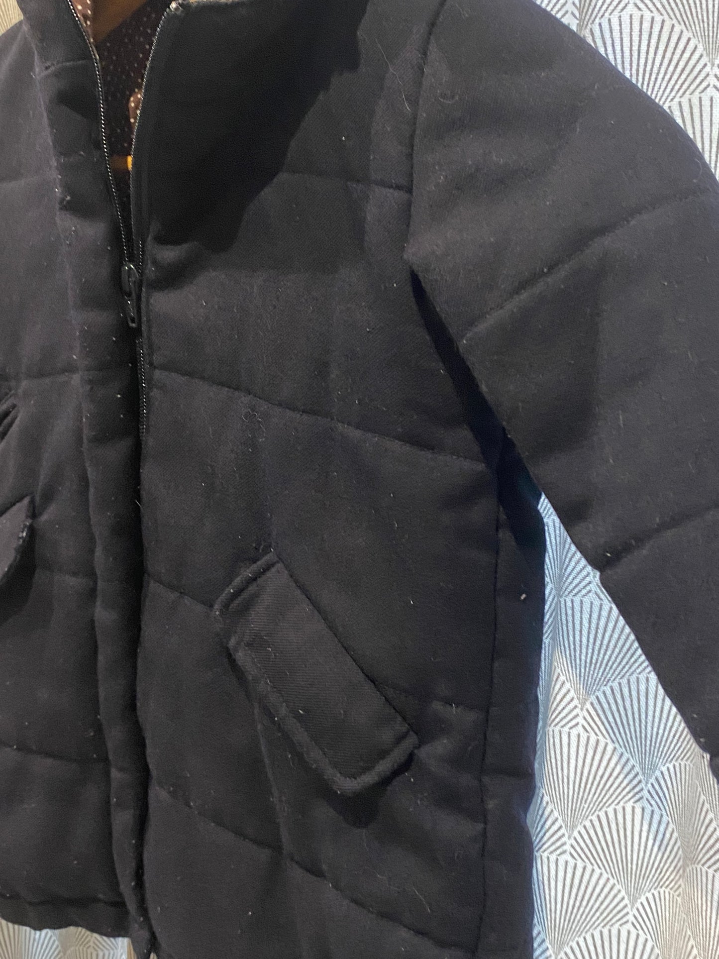 🖤 Manteau long noir – Noro – 4 ans – poche légèrement abîmée