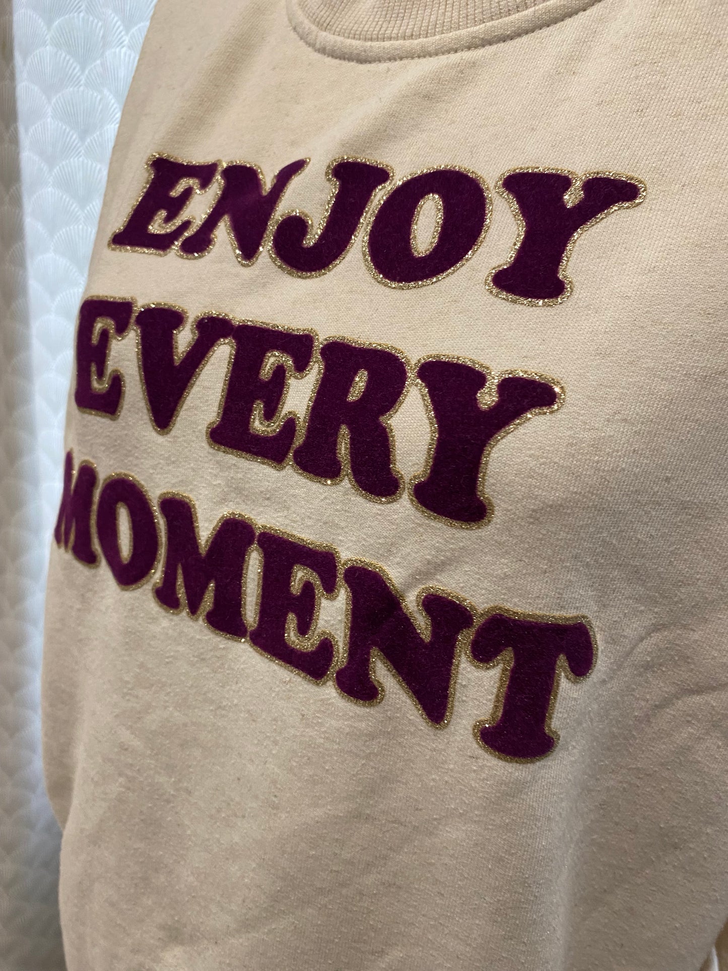 Sweat crème avec écriture tendance – T.M – Gémo