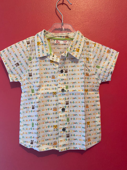 Chemise blanche à écritures colorées – Du Pareil au Même – 9 mois