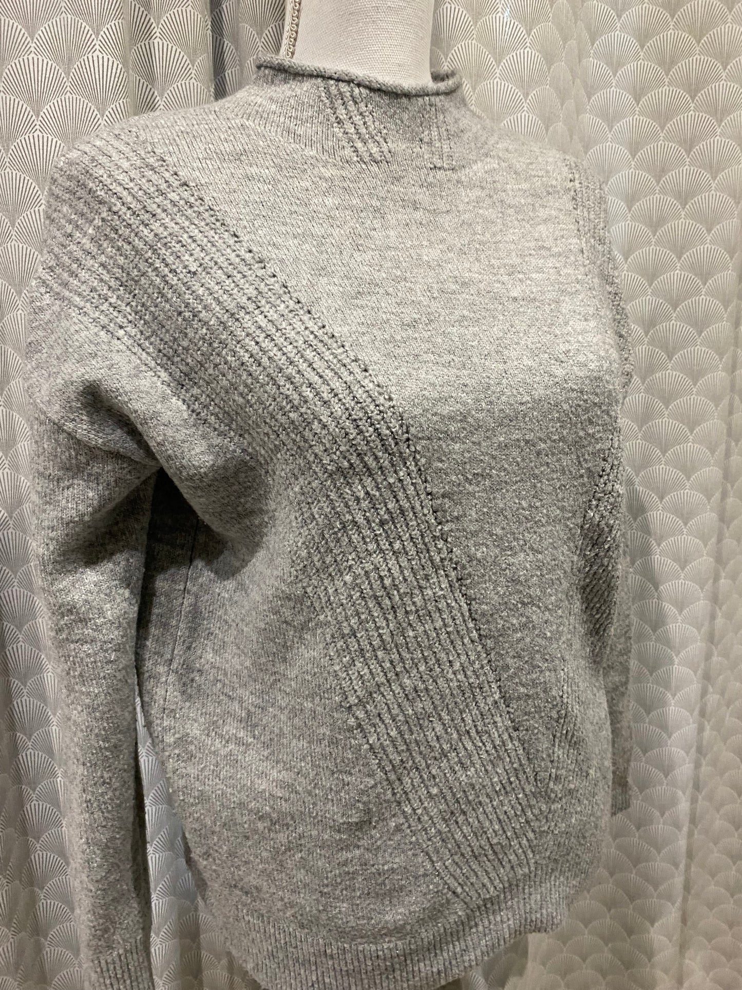 Pull gris col rond tout doux – Promod – M