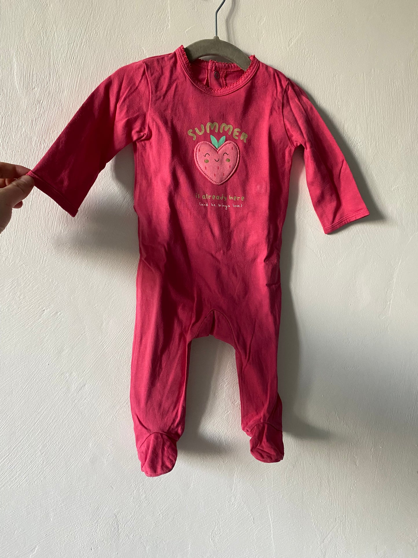 Pyjama dors-bien rose Kiabi "Summer" - 6 mois (63-69 cm)