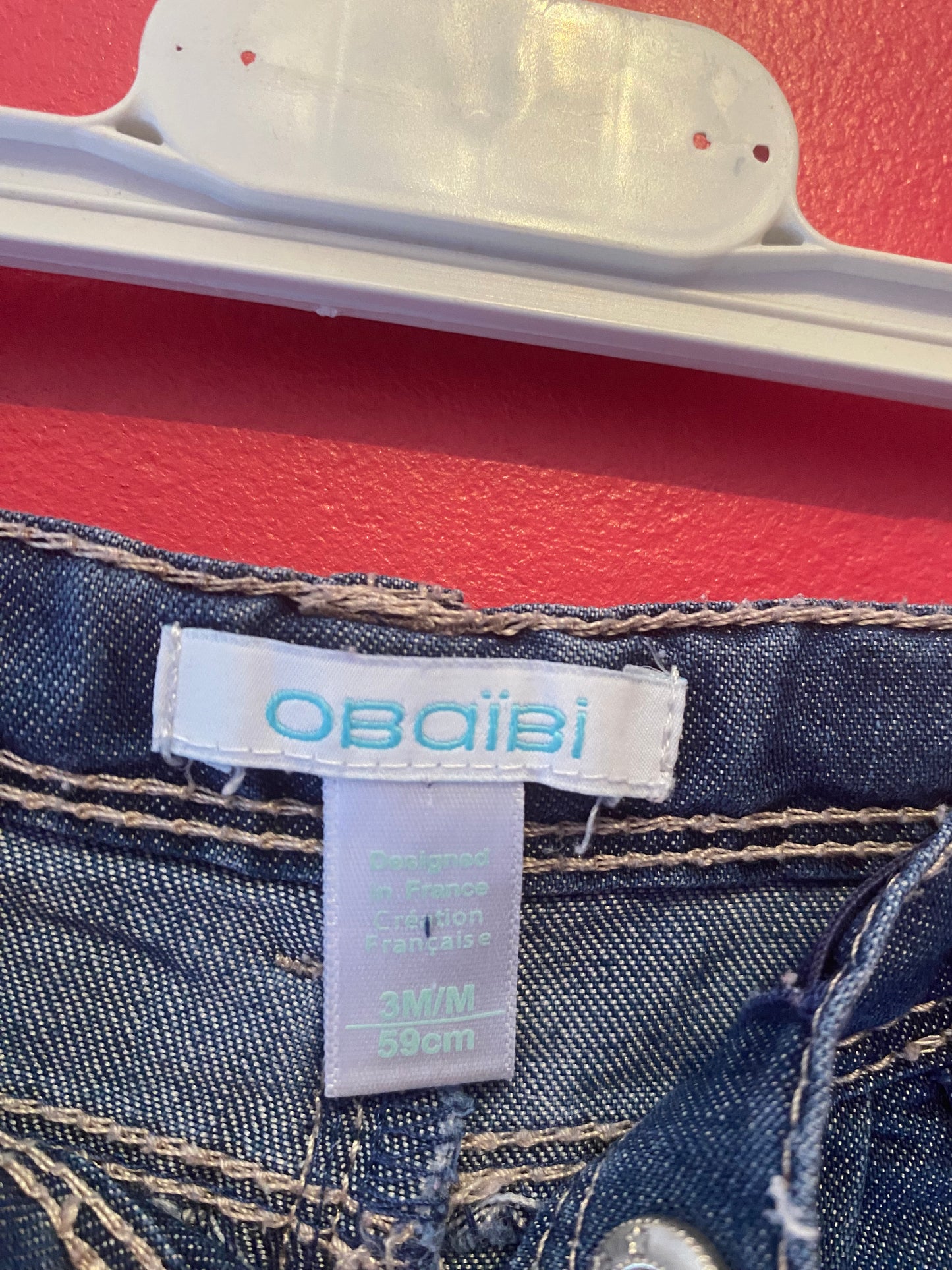 Short long en jean léger – Obaïbi – 18 mois