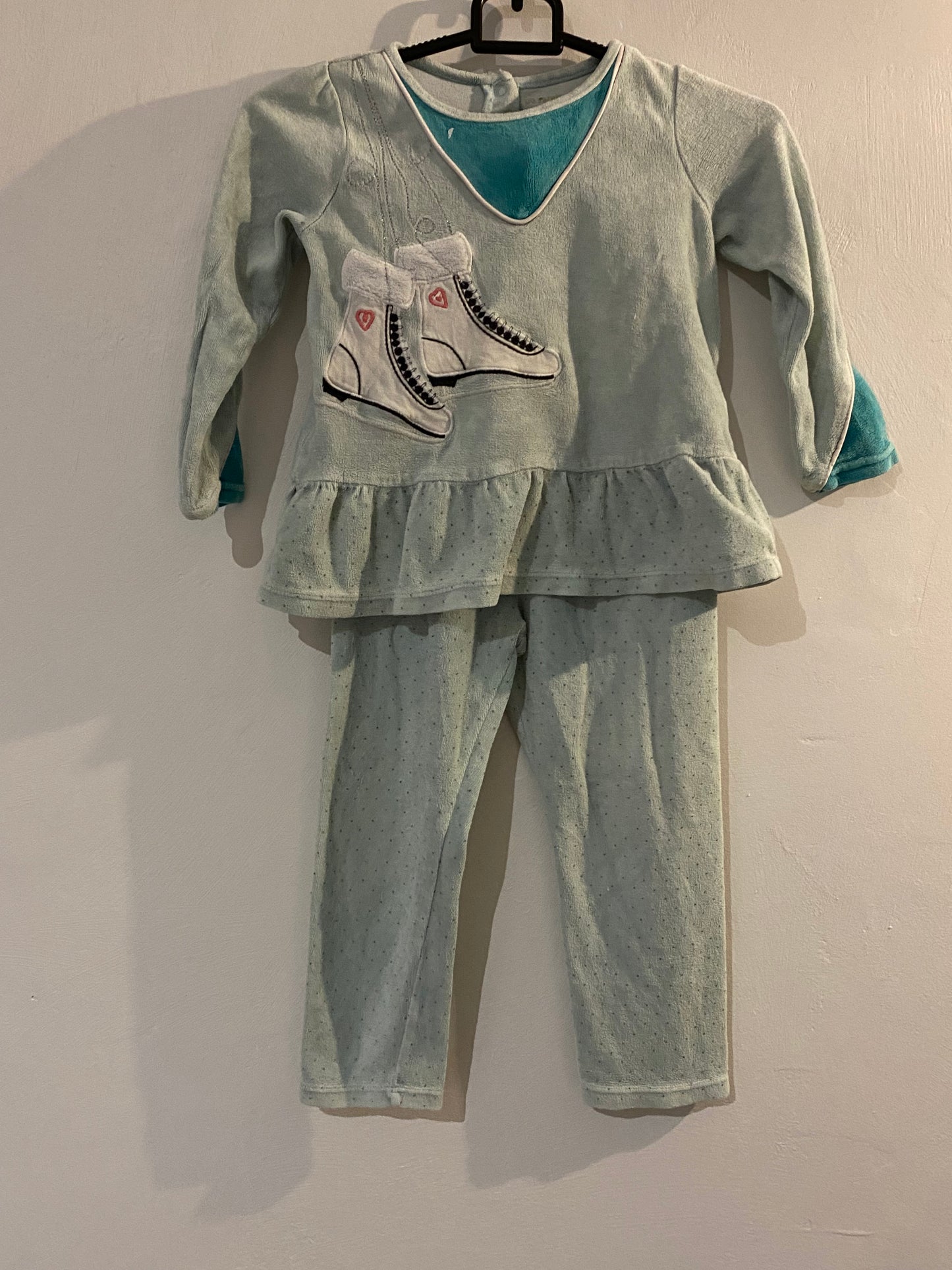 Pyjama 2 pièces enfant bleu ciel & blanc – 4 ans – Du Pareil au Même