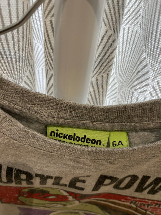 T-shirt gris manches longues Tortue Ninja – 6 ans – Nickelodeon