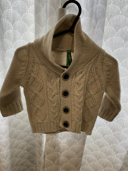 Gilet torsadé beige – 3/6 mois – Devil Child