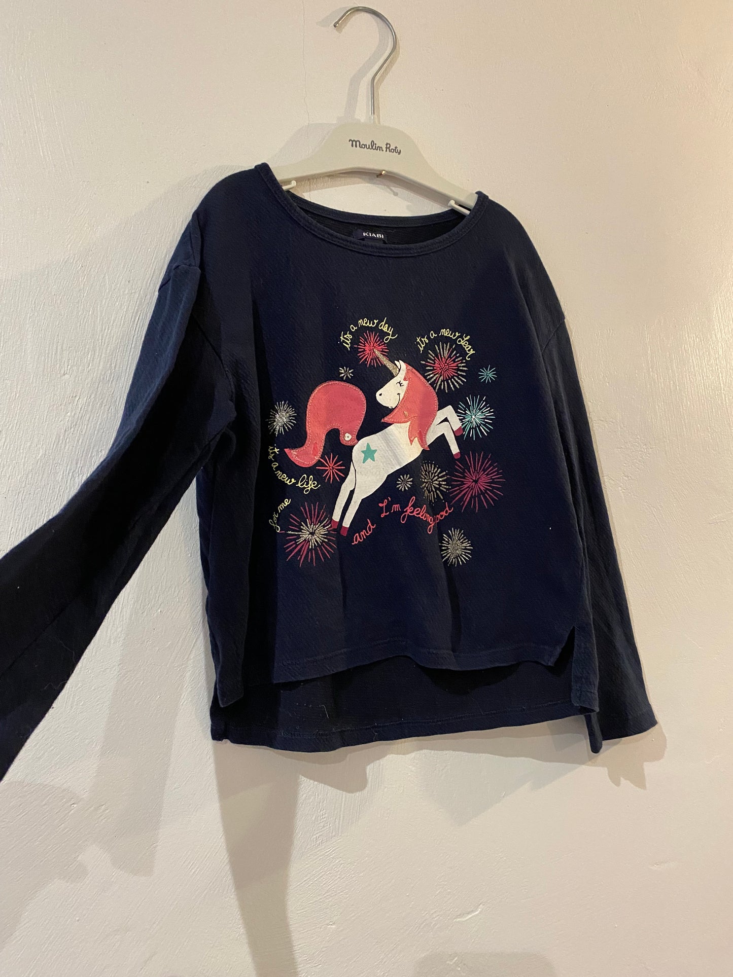 Haut de pyjama marine licorne – Kiabi – 4 ans 🦄💙