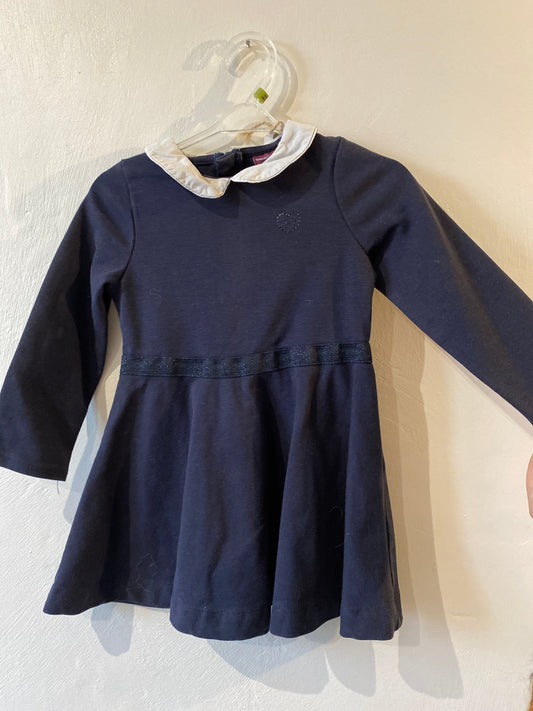 robe marine à col claudine pailleté – 3 ans – sergent major