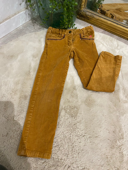 Pantalon velours moutarde – DPAM – 6 ans 🍁✨