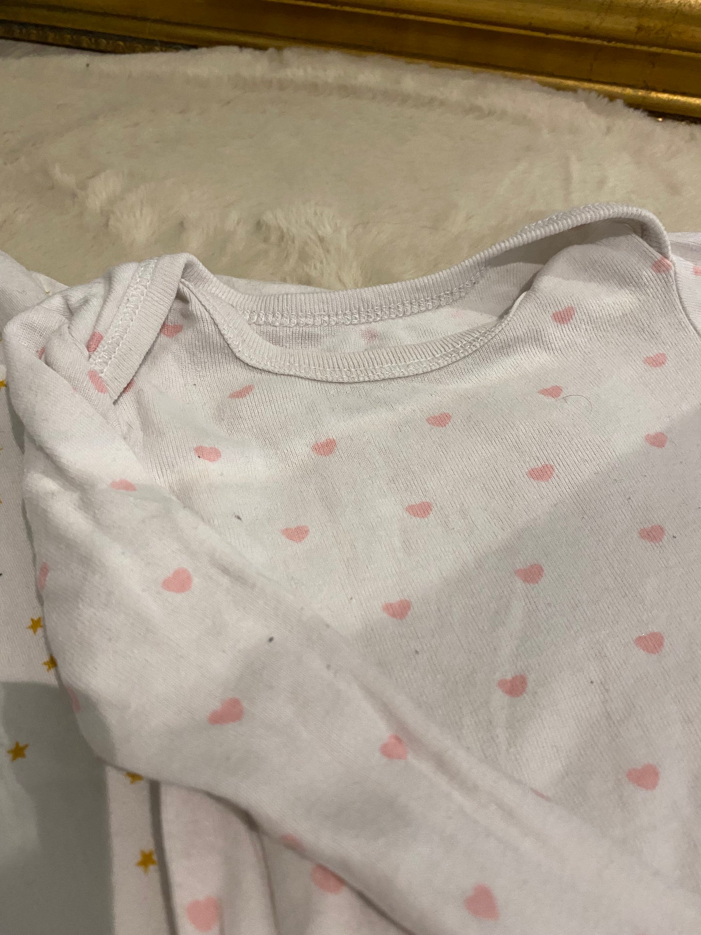 Lot de 2 bodies bébé blancs à motifs – 9 mois – TEX