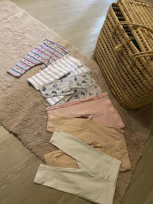 Lot 6 leggings bébé – 6 mois – Kiabi, H&M, Tex…
