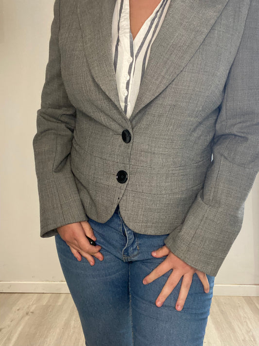 Blazer court gris