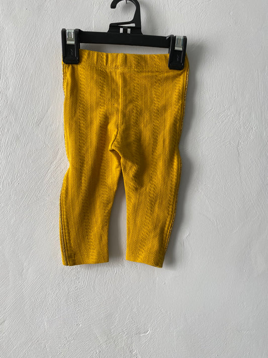 Legging bébé jaune moutarde texturé – 12 mois – Orchestra