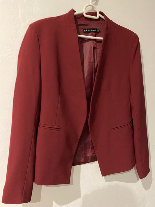 blazer court bordeaux – taille L (convient M) – sans marque