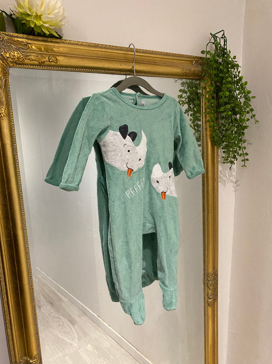 Pyjama vert 12 mois