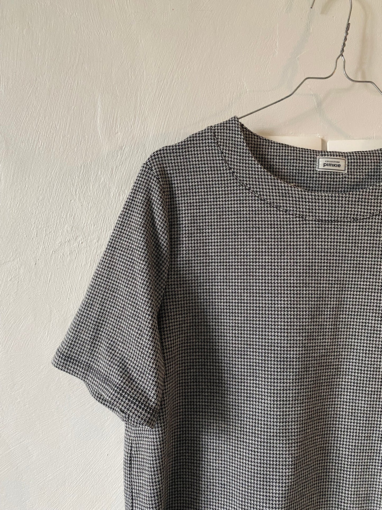 🖤 Haut manches courtes pied-de-poule