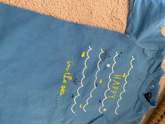 💙 Pyjama léger bleu – Kiabi – 9 mois – ouverture dos
