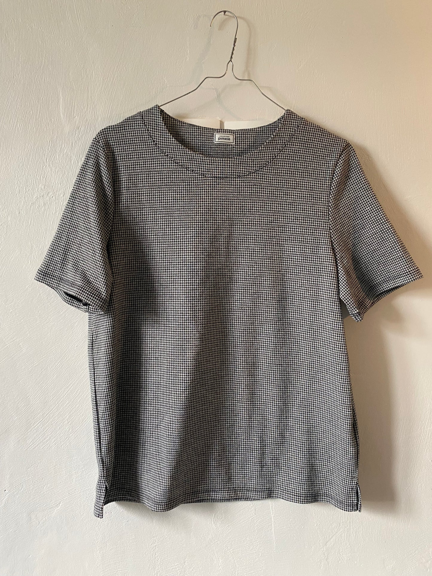 🖤 Haut manches courtes pied-de-poule