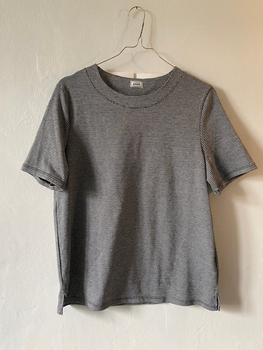 🖤 Haut manches courtes pied-de-poule