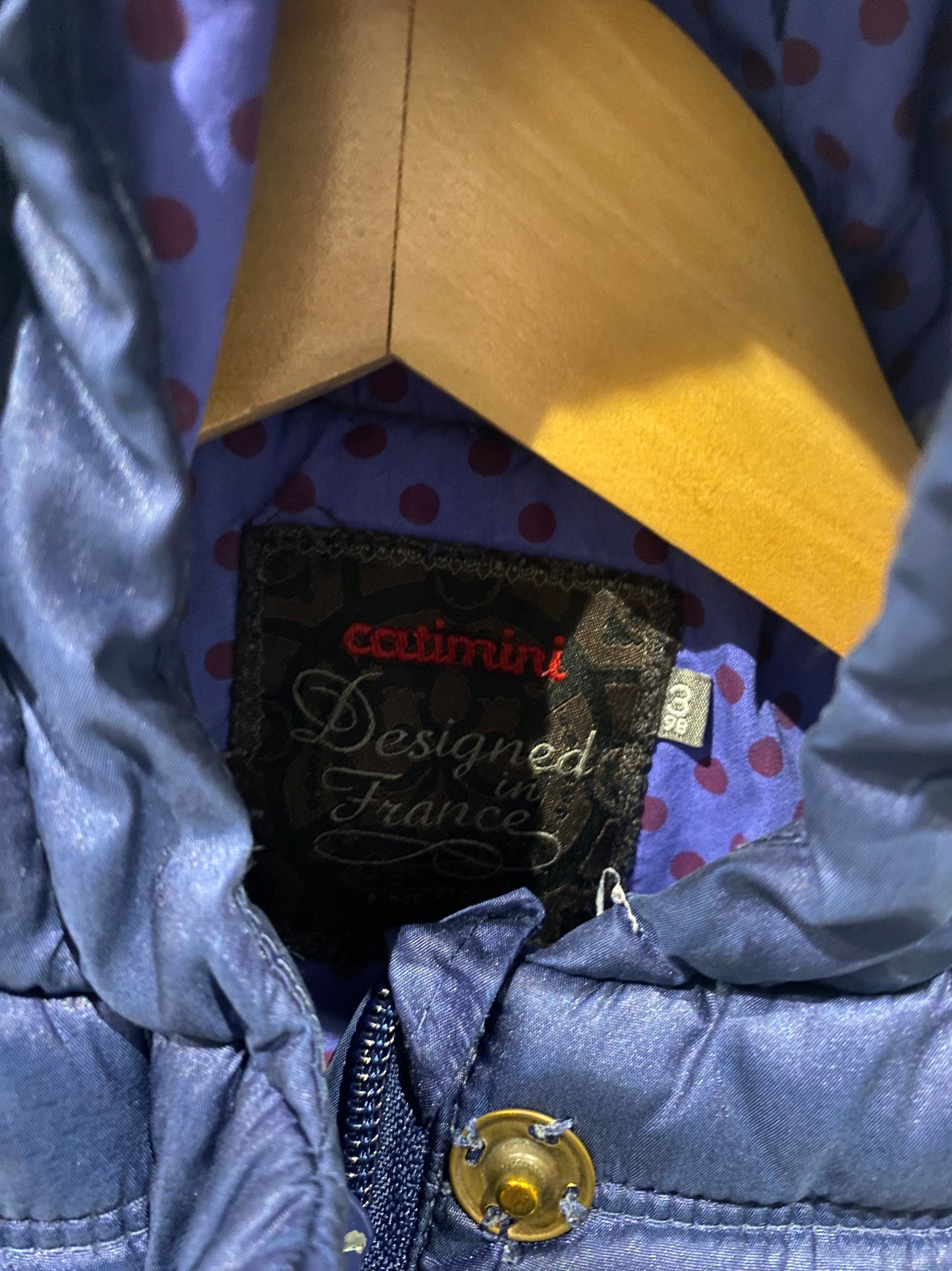 🦋 Doudoune marine jupon bouffant motif papillons – Catimini – 3 ans