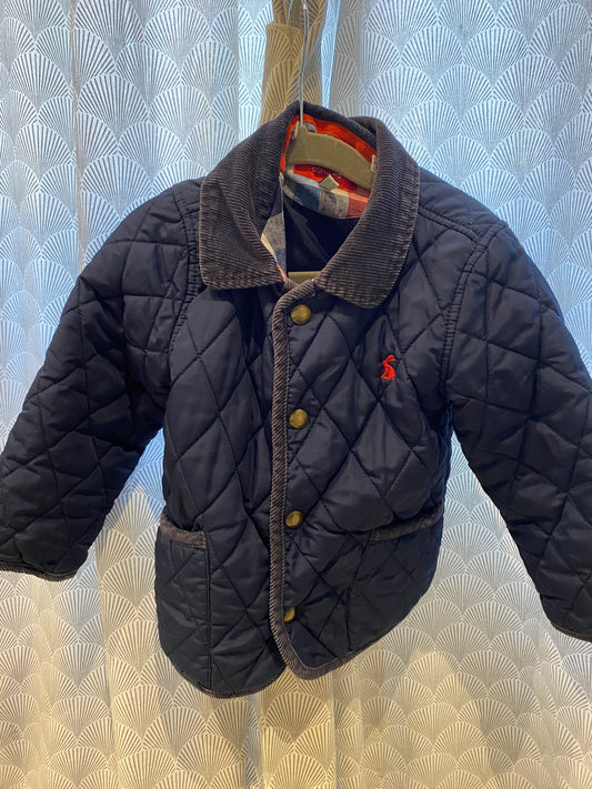 Blouson mi-saison matelassé marine – Joules – T3 ans