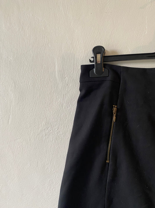 Jupe crayon courte noire – Zip doré – Camaïeu – Taille 38