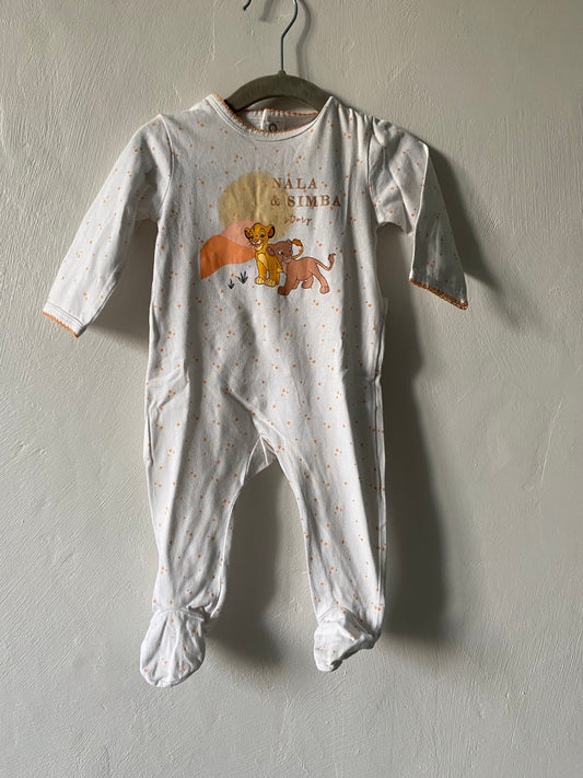 Pyjama Disney Le Roi Lion (Nala & Simba) - 6 mois - Coton Bio