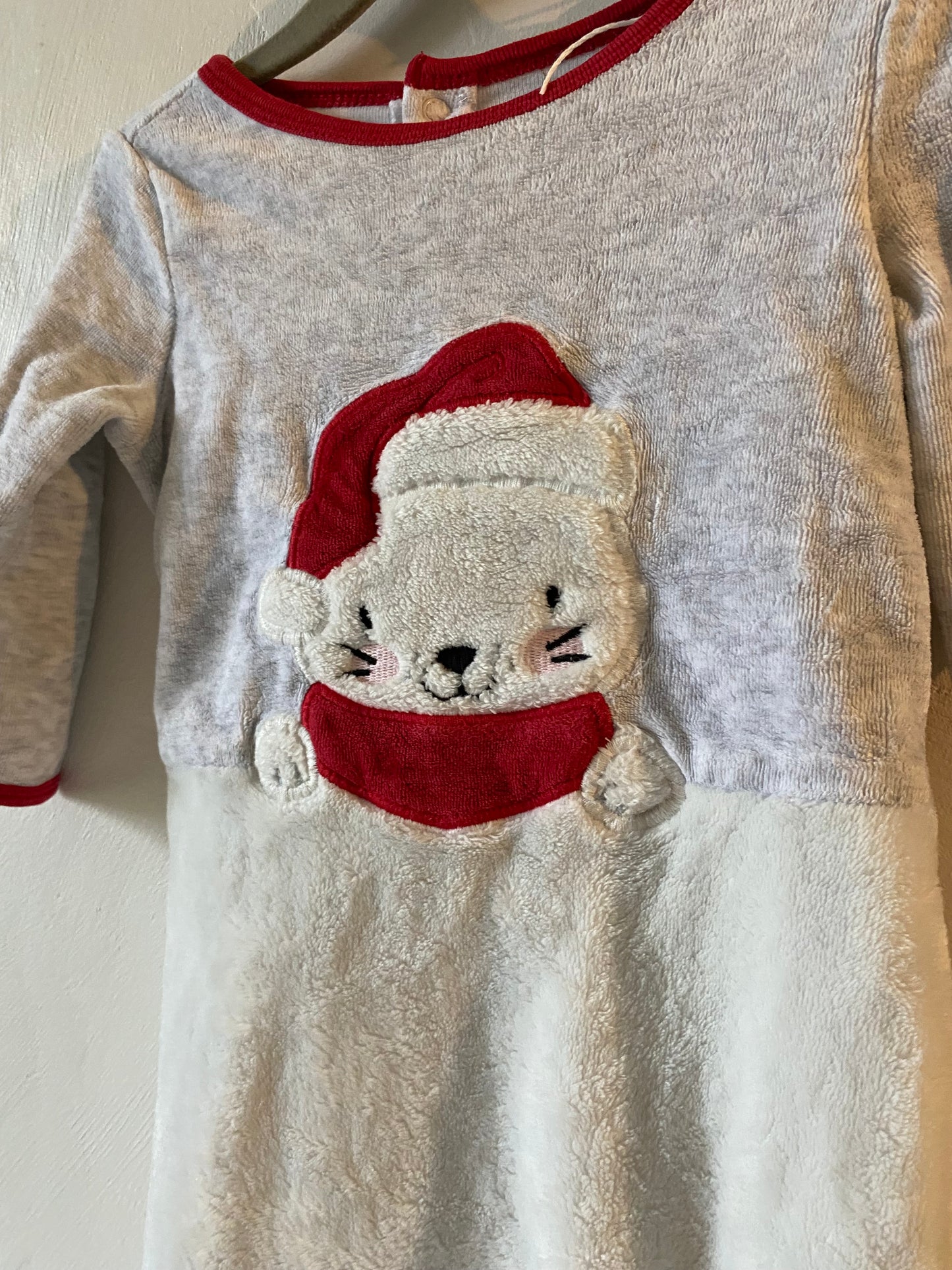 Pyjama bébé 1 pièce polaire Noël ours – 9 mois – Sergent Major 🧸🎄