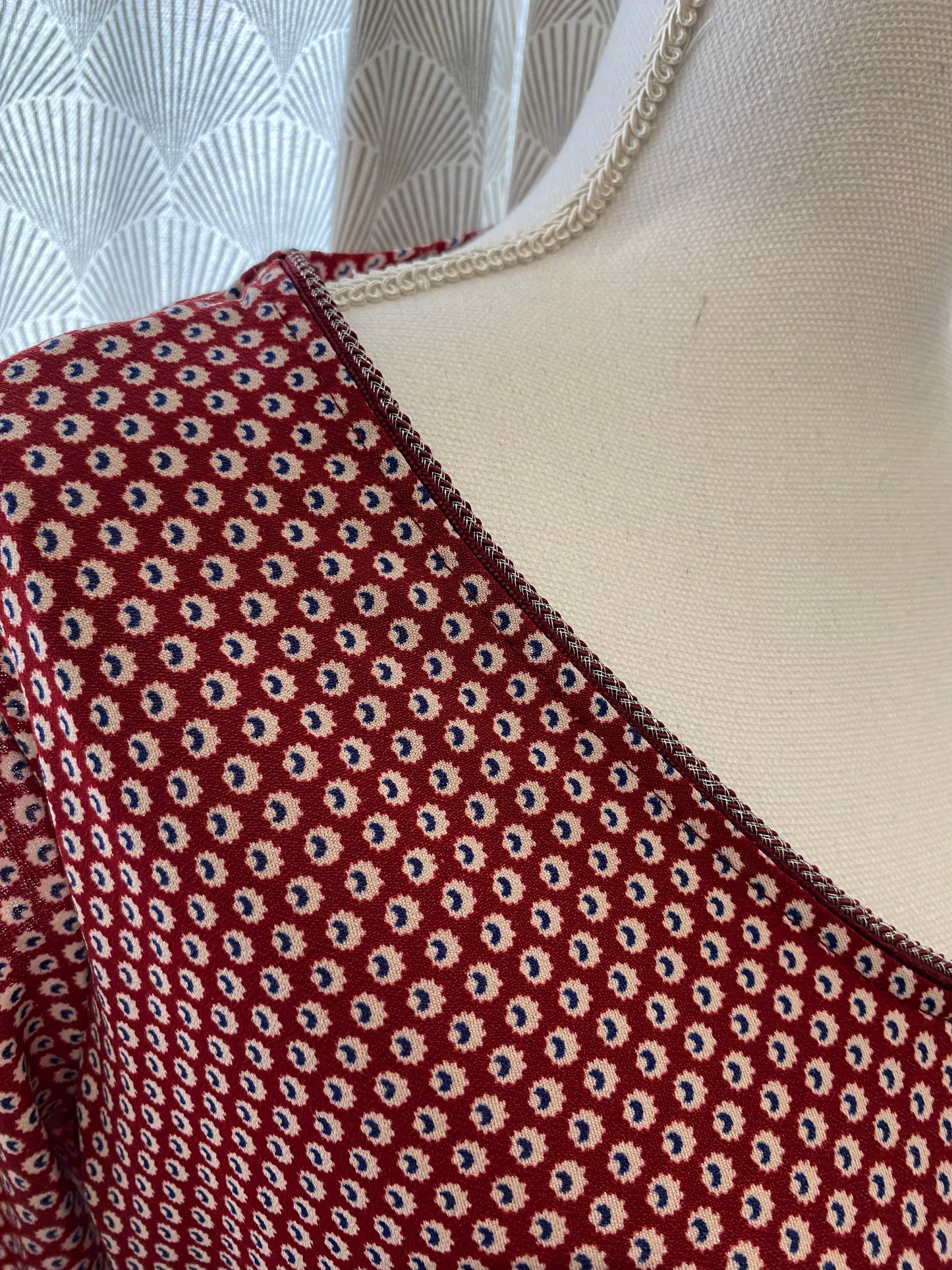 Blouse rouge motif blanc – Cache Cache – 38
