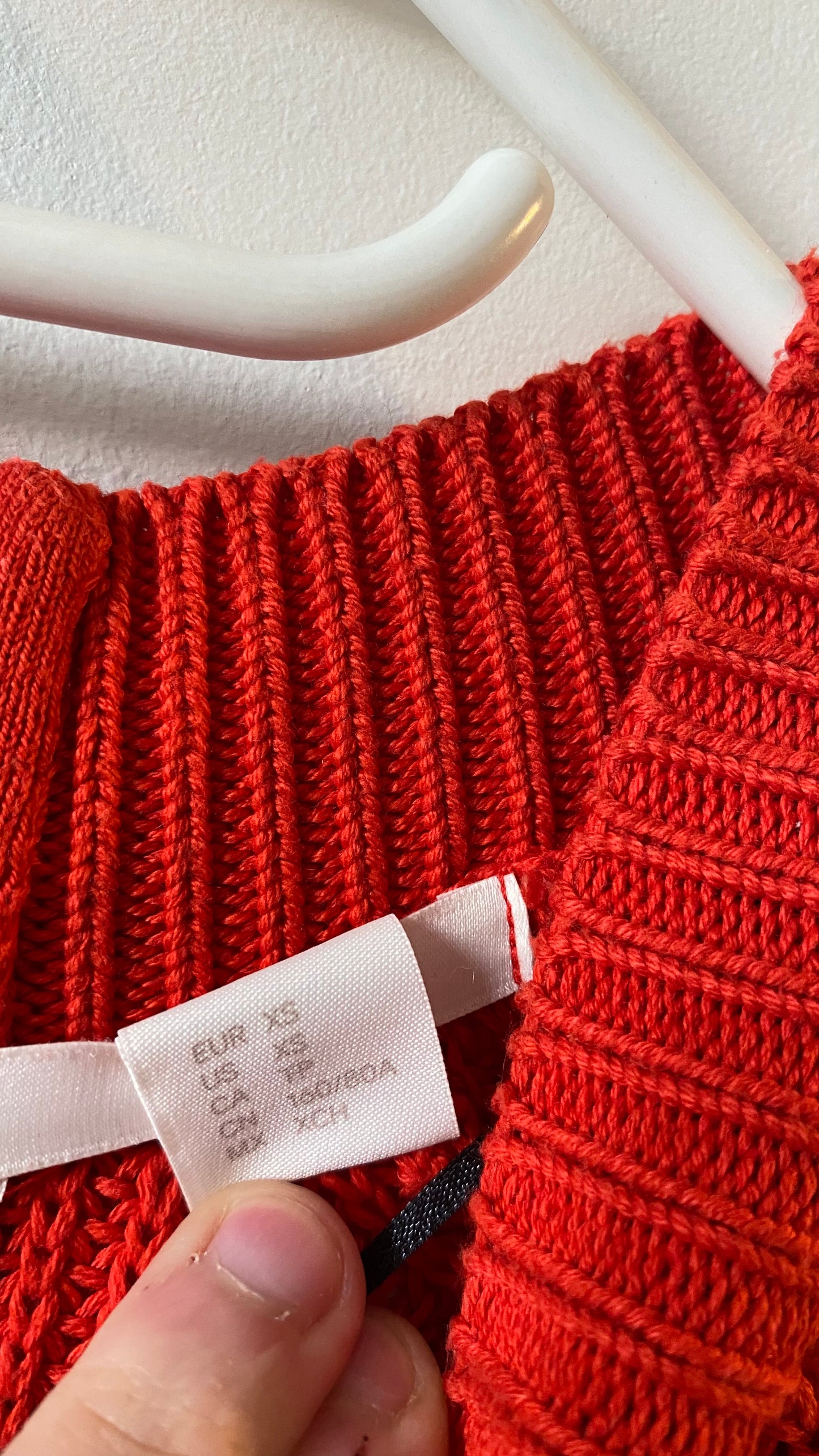 Pull rouge cintré – XS – H&M