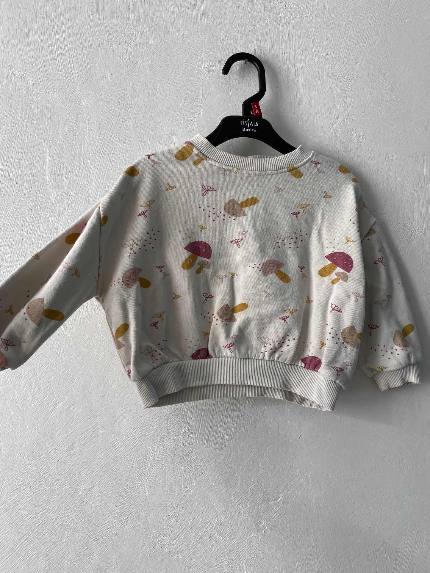 Sweat bébé beige motif automne – Bordeaux & rose – 18 mois – Orchestra