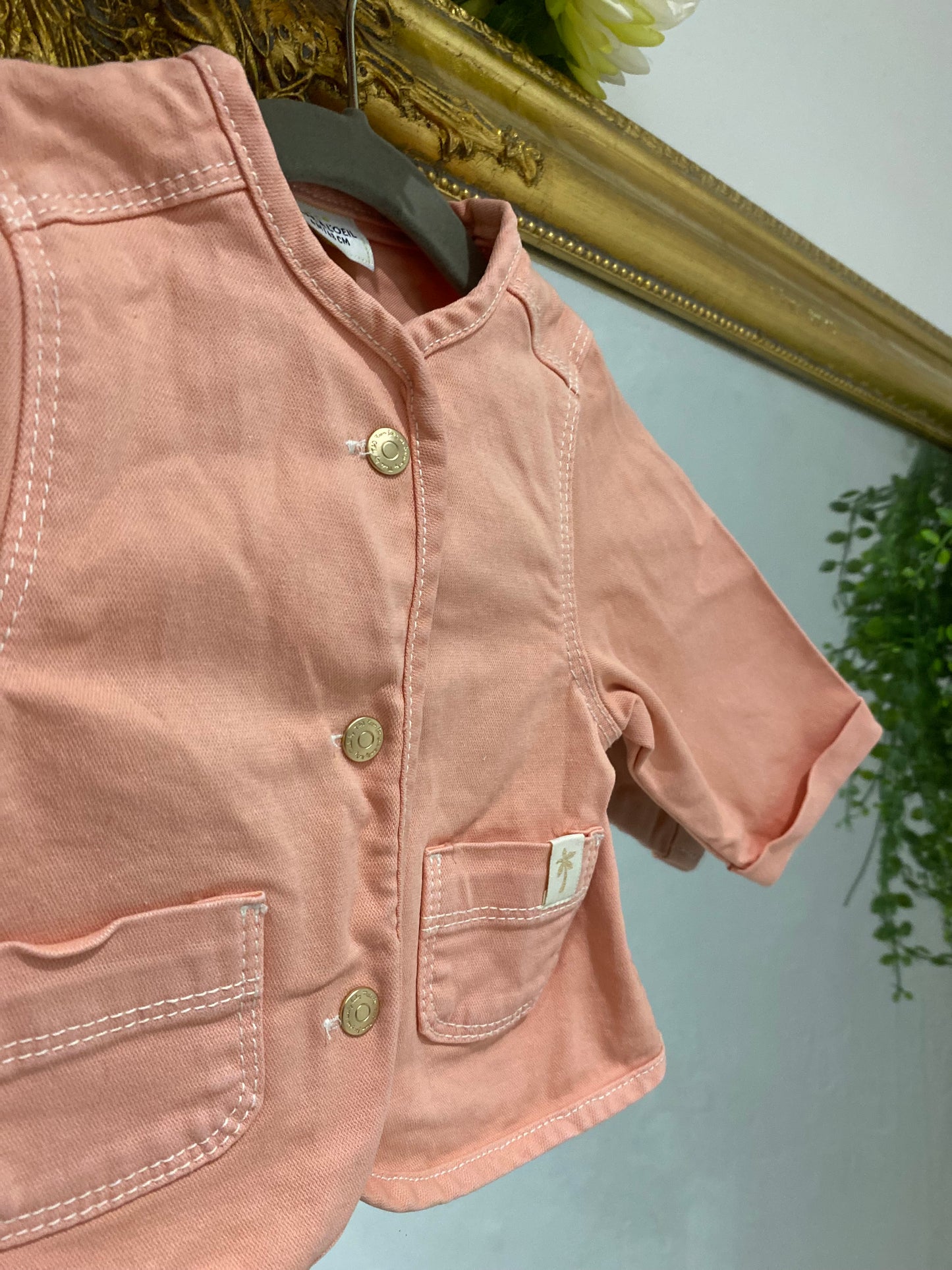 Veste vieux rose 6 mois