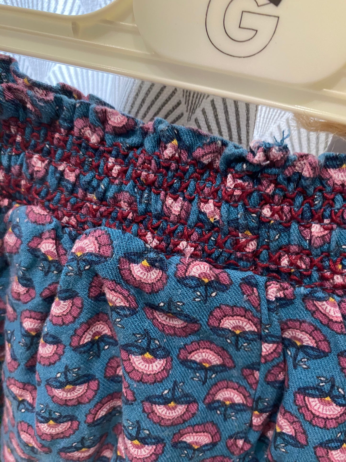 Jupe bleu canard à fleurs – 5 ans – Sergent Major