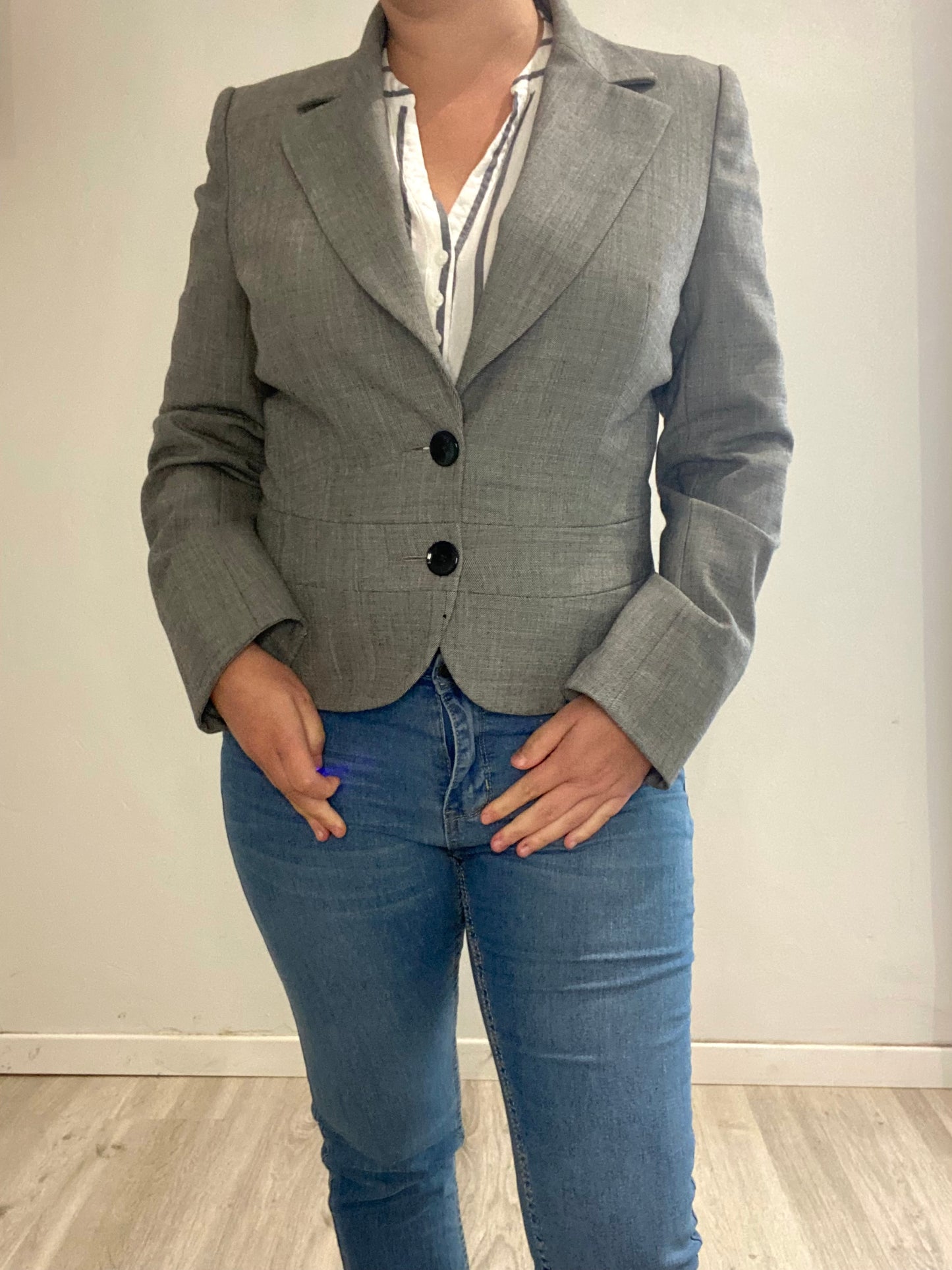 Blazer court gris