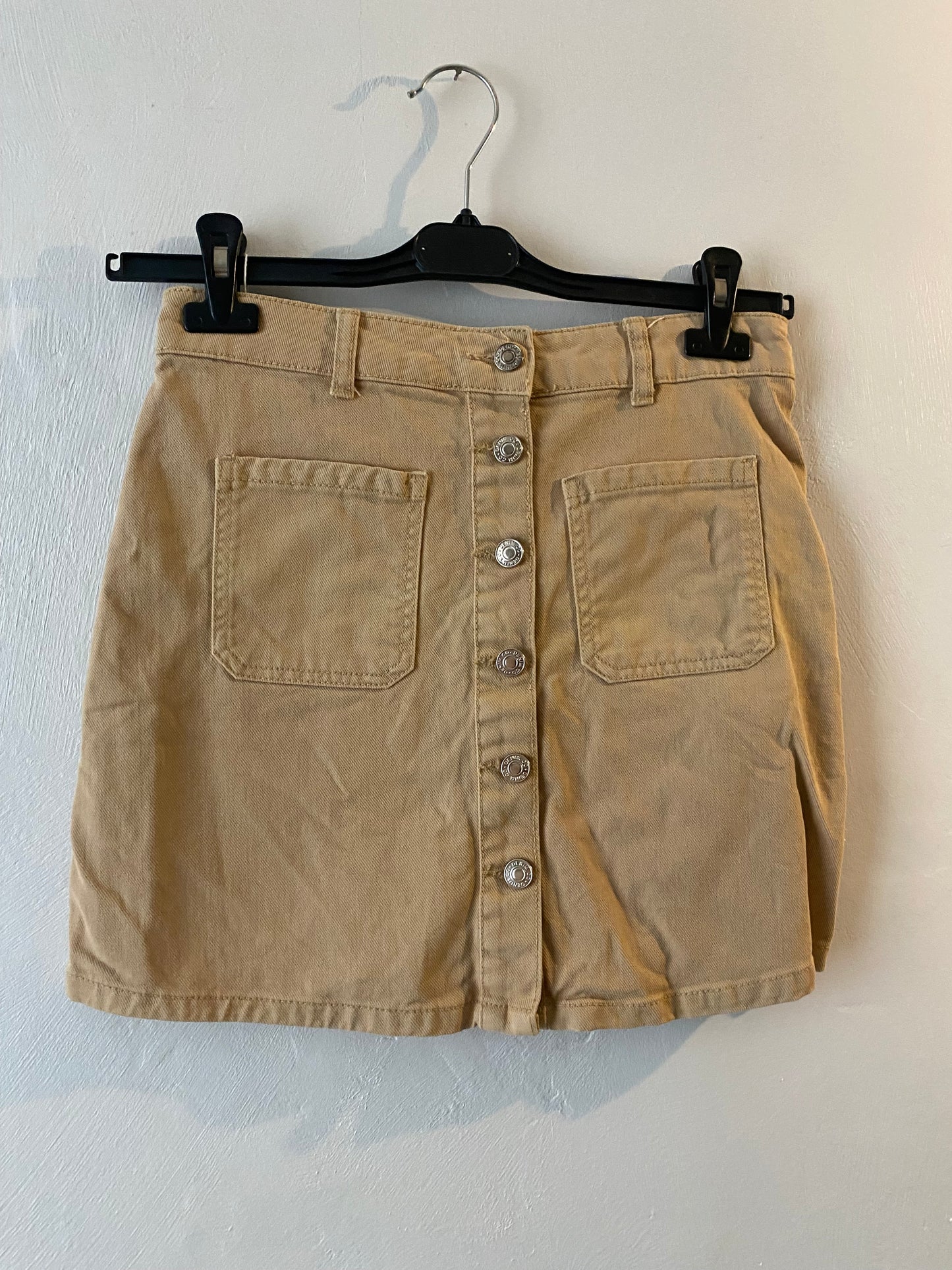 jupe beige – boutons devant – taille 36 – denim & co