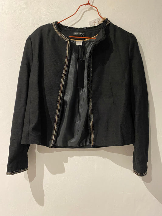 blazer effet laine noir – Laura Clément – taille 46 – NEUF AVEC ÉTIQUETTE