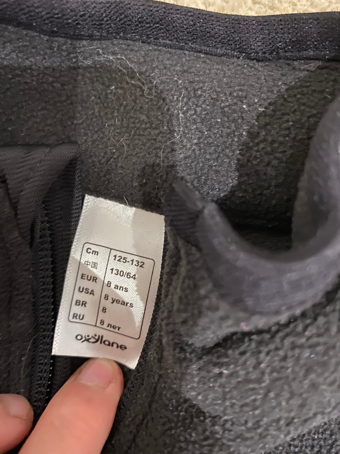 Gilet manches courtes polaire noir – Quechua – 8 ans