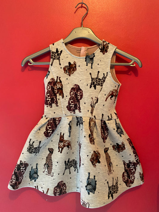Robe grise à motifs chiens – Catimini – Taille 5ans