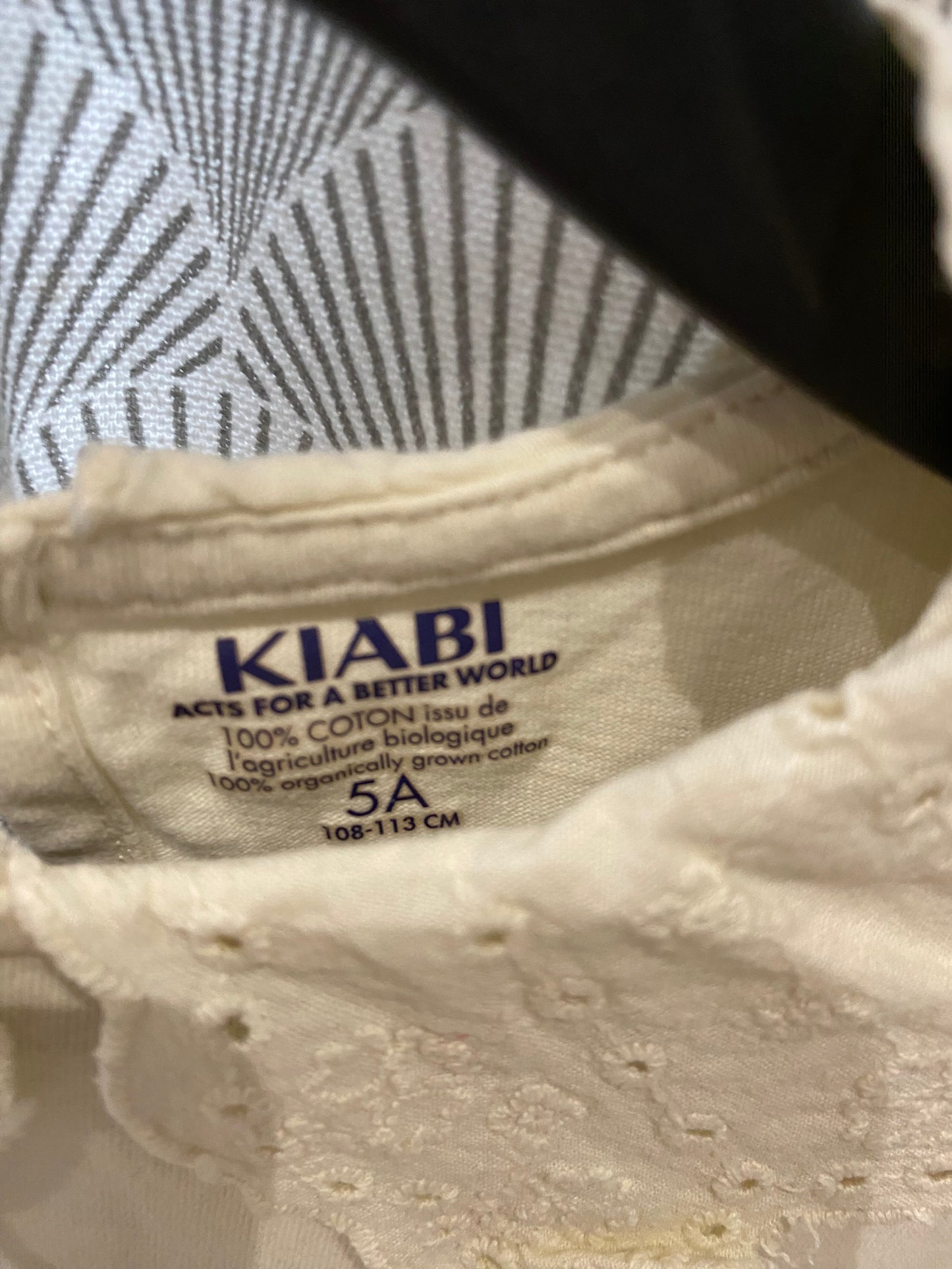 Haut beige simple col claudine dentelle – 5 ans – Kiabi