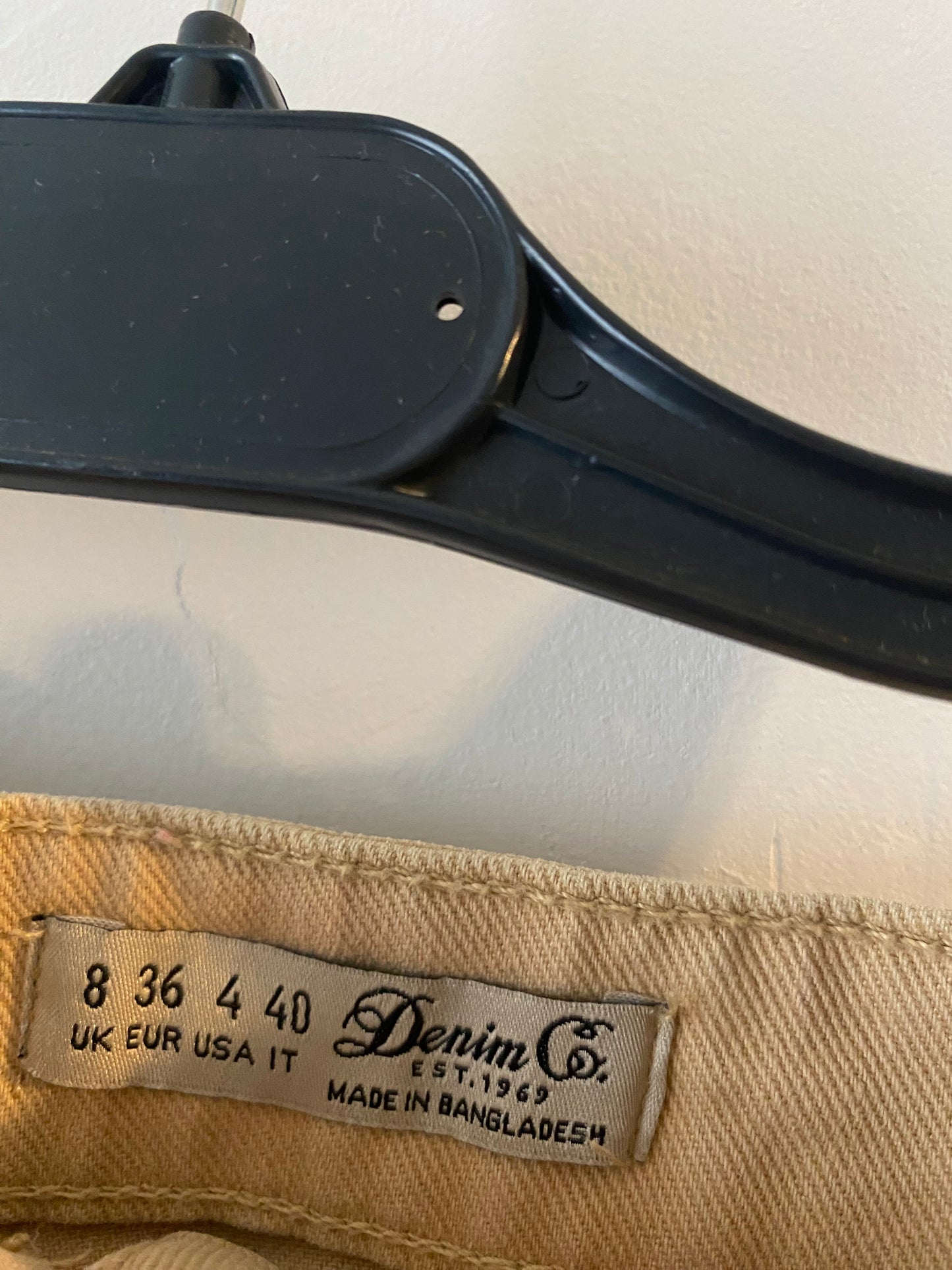 jupe beige – boutons devant – taille 36 – denim & co