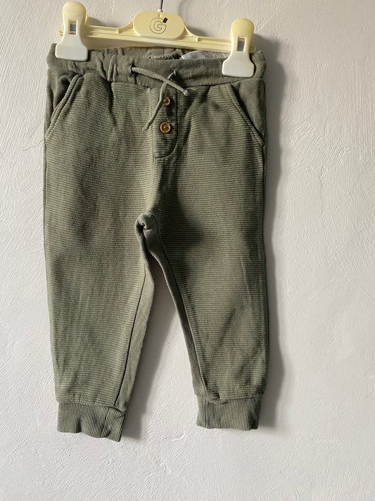 Pantalon Jogger H&M Vert Kaki - 9/12 mois